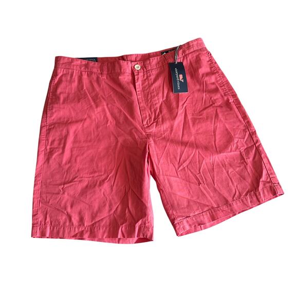 Vineyard Vines 9" Summer Twill Club Shorts Jetty Red 36 - Picture 1 of 9